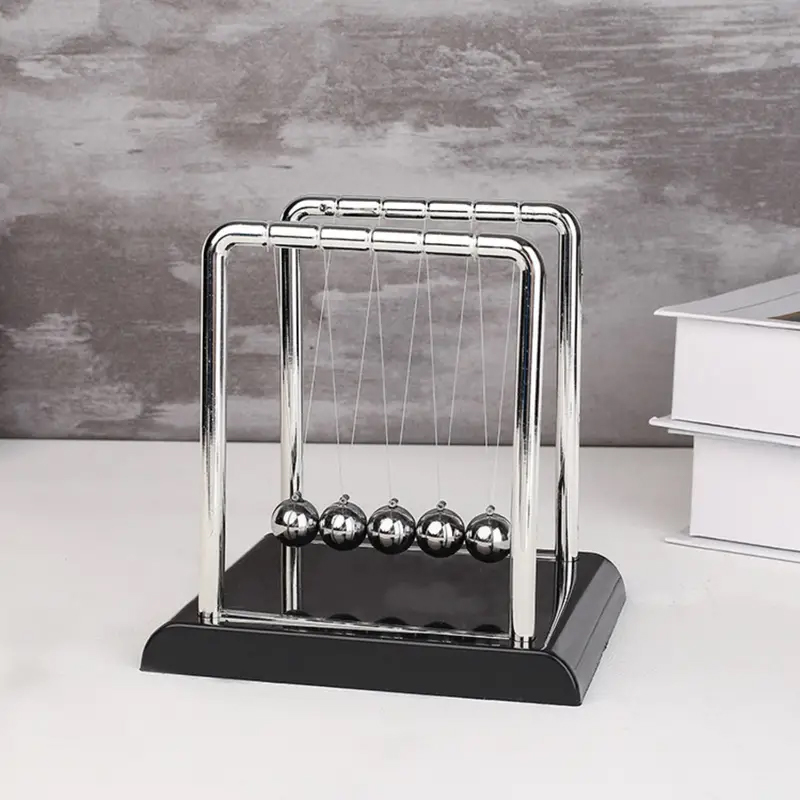 Newton Cradle Large - Newton Pendulum Balance Balls: Stylish Desk